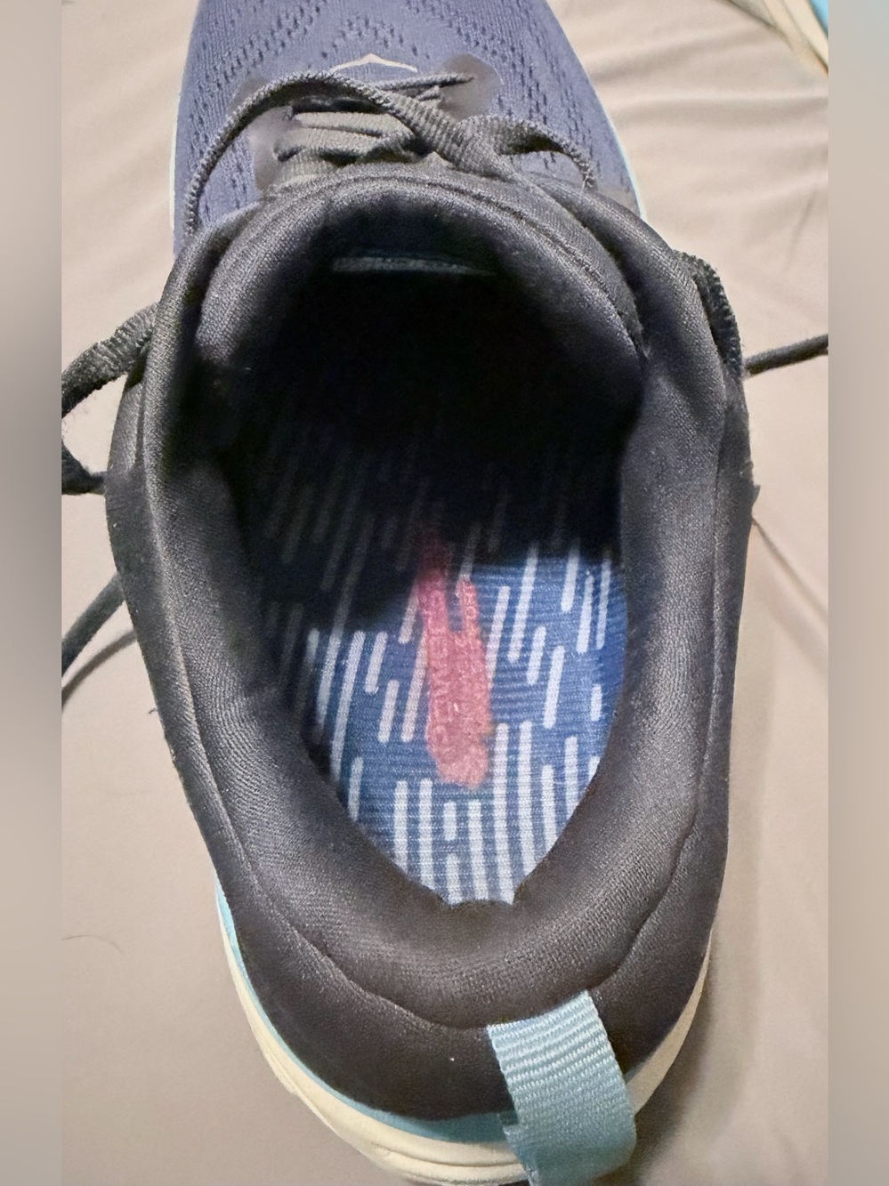 Hoka Navy and Teal Lace-Up Running Shoe - Picture 6 of 16